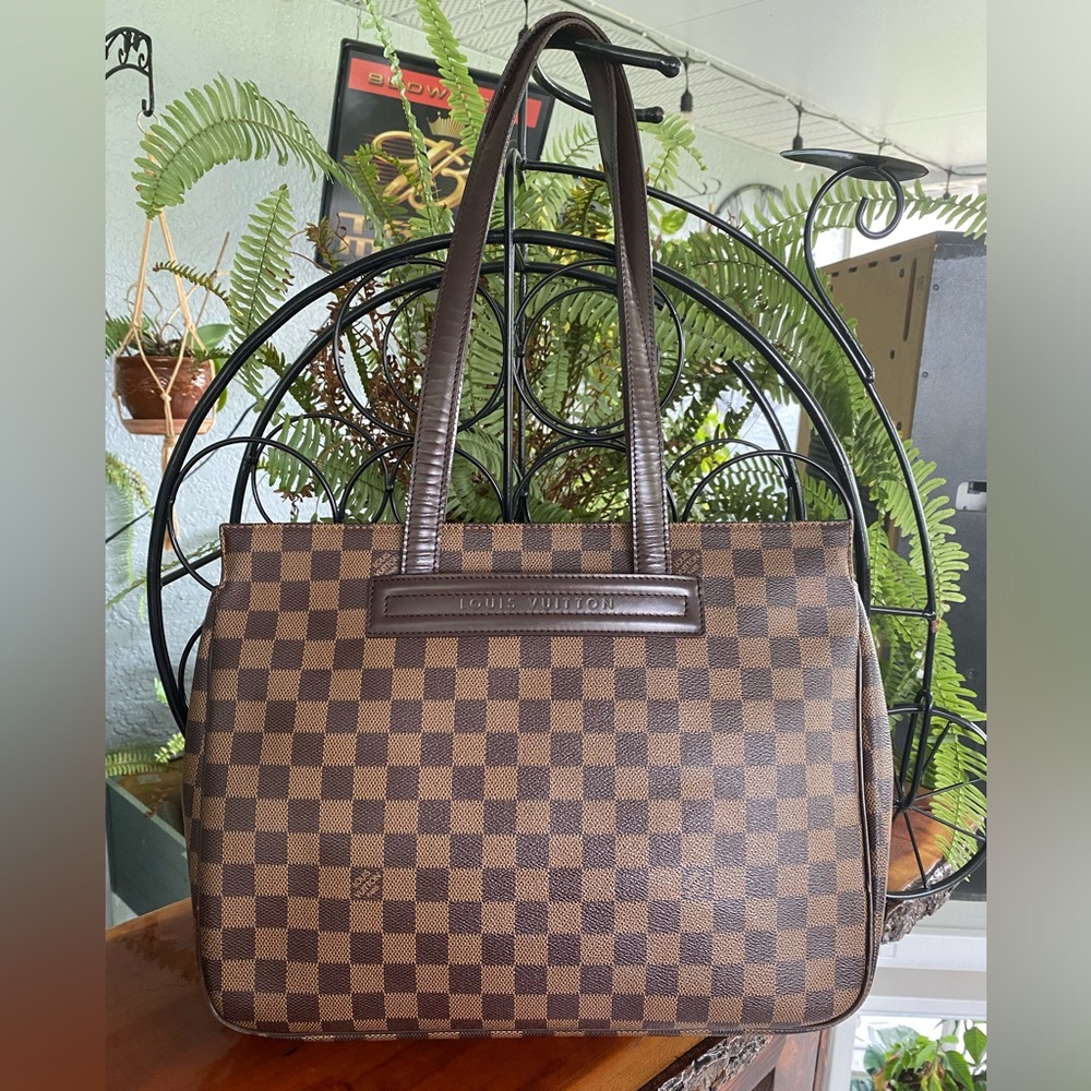 Louis Vuitton Parioli Brown Damier Ebene Canvas ShoulderTote Bag